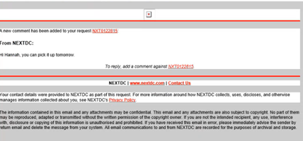 Case Comments Notification Email