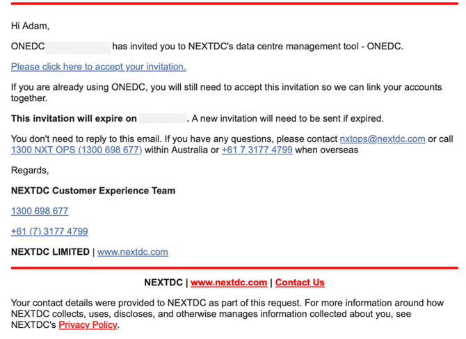 Setting Up User - Link in Email